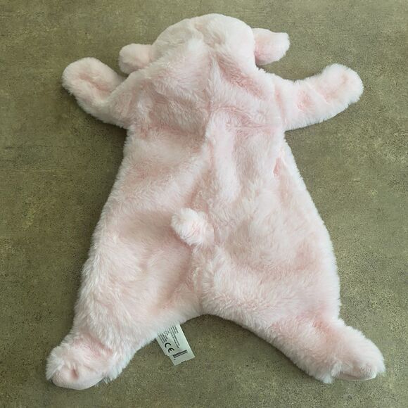 Kellytoy Elephant Plush Flatties Crinkle Rattle Lovey Security Blanket 16" Pink - Picture 6 of 8